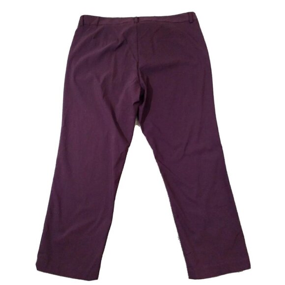 NY Collection~Women's Plus Size 3X~Merlot Slim-Leg Career Work Pants NWT $59.00 - Picture 8 of 10